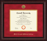 Cornell University Presidential Gold Engraved Diploma Frame in Premier