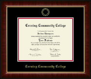 Corning Community College Gold Embossed Diploma Frame in Murano