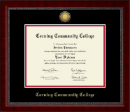 Corning Community College diploma frame - Gold Engraved Medallion Diploma Frame in Sutton