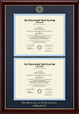 University of North Carolina Chapel Hill diploma frame - Double Diploma Frame in Gallery
