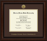 Harris-Stowe State University Gold Engraved Medallion Diploma Frame in Lenox