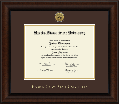Harris-Stowe State University diploma frame - Gold Engraved Medallion Diploma Frame in Lenox