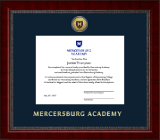 Mercersburg Academy Gold Engraved Medallion Diploma Frame in Sutton