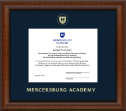 Mercersburg Academy diploma frame - Gold Embossed Diploma Frame in Austin