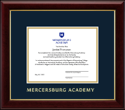 Mercersburg Academy diploma frame - Gold Embossed Diploma Frame in Gallery