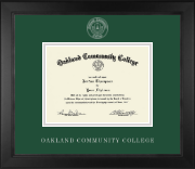Oakland Community College Silver Embossed Diploma Frame in Arena