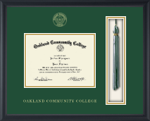 Oakland Community College Tassel Edition Diploma Frame in Obsidian