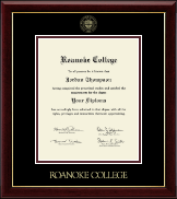 Roanoke College Gold Embossed Diploma Frame in Gallery
