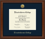 Elizabethtown College Gold Engraved Medallion Diploma Frame in Austin