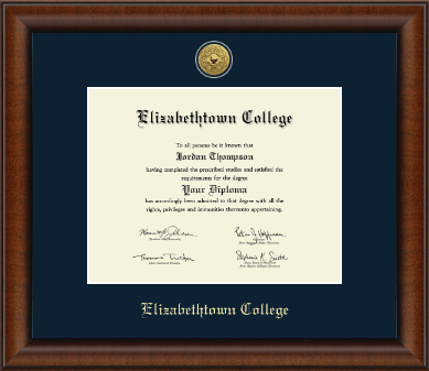 Elizabethtown College diploma frame - Gold Engraved Medallion Diploma Frame in Austin