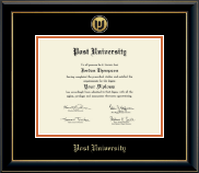 Post University diploma frame - Gold Engraved Medallion Diploma Frame in Onyx Gold