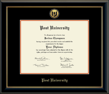 Post University diploma frame - Gold Engraved Medallion Diploma Frame in Onyx Gold
