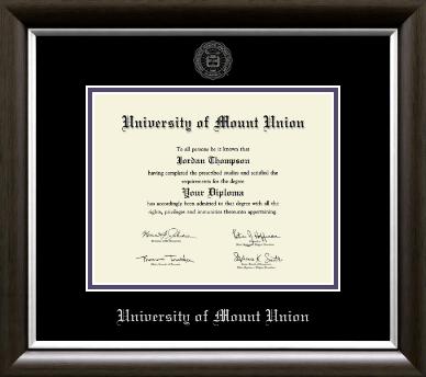 University of Mount Union diploma frame - Silver Embossed Diploma Frame in Devonshire