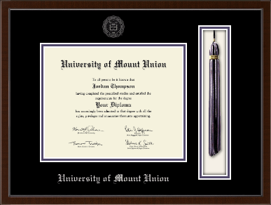 University of Mount Union diploma frame - Tassel & Cord Diploma Frame in Delta