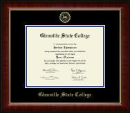 Glenville State College Gold Embossed Diploma Frame in Murano