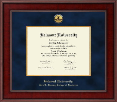 Belmont University diploma frame - Presidential Gold Engraved Diploma Frame in Jefferson