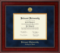 Belmont University Presidential Gold Engraved Diploma Frame in Jefferson