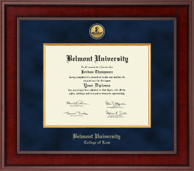 Belmont University diploma frame - Presidential Gold Engraved Diploma Frame in Jefferson