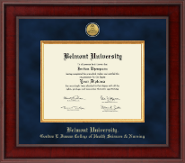 Belmont University Presidential Gold Engraved Diploma Frame in Jefferson