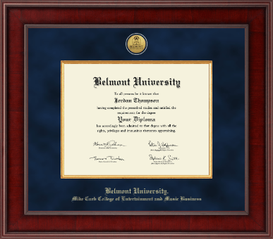Belmont University diploma frame - Presidential Gold Engraved Diploma Frame in Jefferson