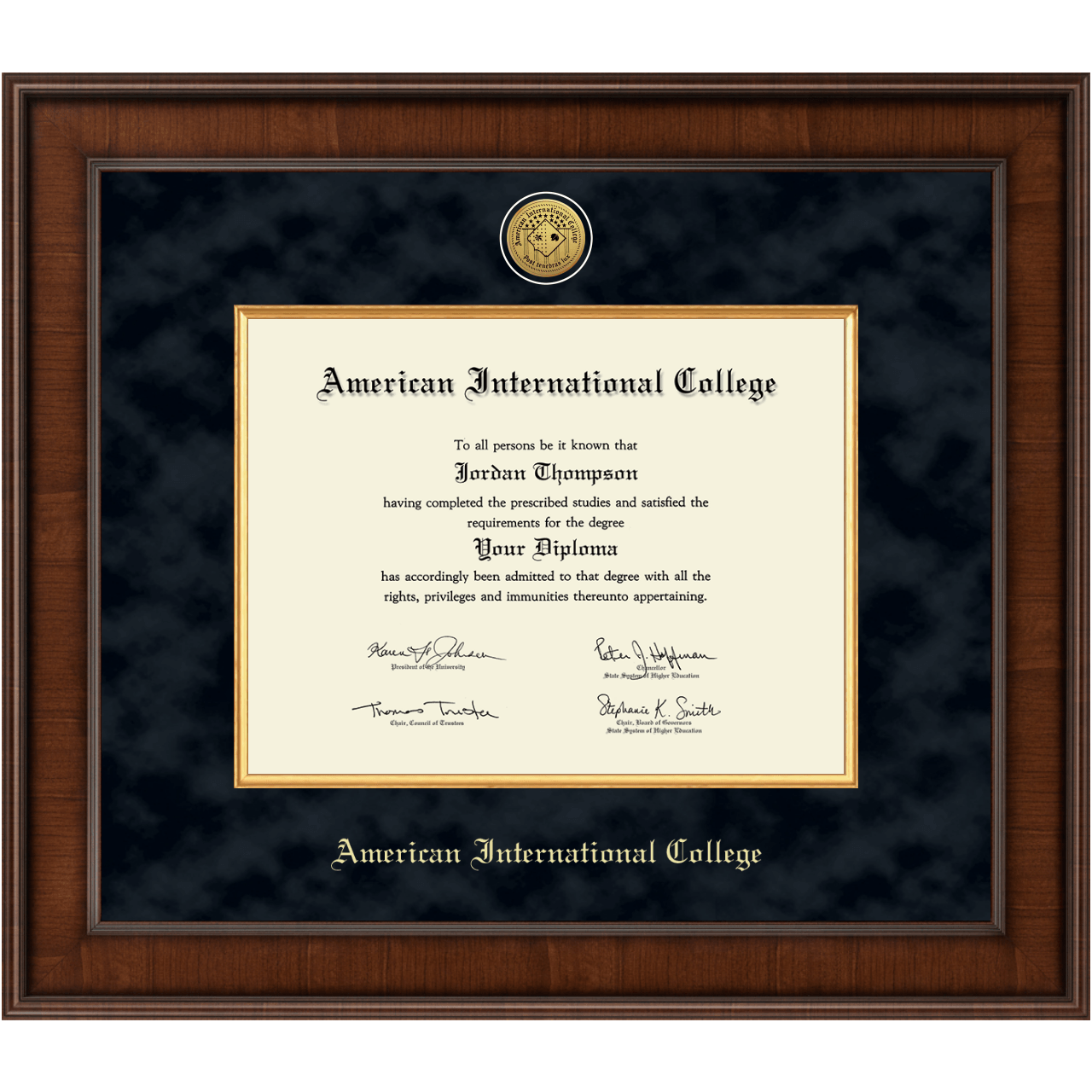 American International College Diploma Frame Custom Frames Online
