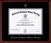 National Technical Honor Society Silver Embossed Diploma Frame in Camby