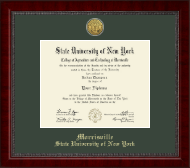 SUNY Morrisville Gold Engraved Medallion Diploma Frame in Sutton