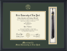 SUNY Morrisville Tassel Edition Diploma Frame in Obsidian