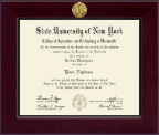 SUNY Morrisville diploma frame - Century Gold Engraved Diploma Frame in Cordova