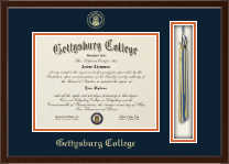 Gettysburg College Tassel Edition Diploma Frame in Delta