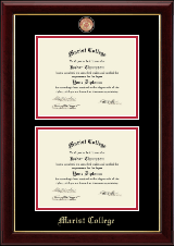 Marist College diploma frame - Masterpiece Medallion Double Diploma Frame in Gallery