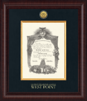 United States Military Academy Presidential Gold Engraved Diploma Frame in Premier