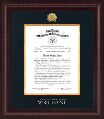 United States Military Academy certificate frame - Presidential Gold Engraved Commission Certificate Frame in Premier