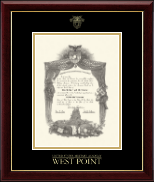 United States Military Academy Gold Embossed Diploma Frame in Gallery