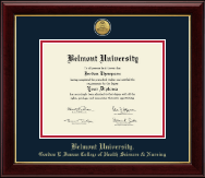 Belmont University diploma frame - Gold Engraved Medallion Diploma Frame in Gallery