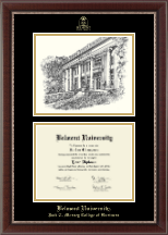 Belmont University Campus Scene Diploma Frame in Chateau