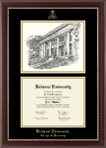 Belmont University diploma frame - Campus Scene Diploma Frame in Chateau