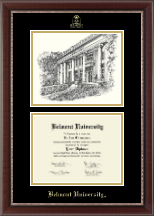 Belmont University Campus Scene Diploma Frame in Chateau