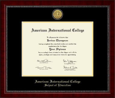 American International College diploma frame - Gold Engraved Medallion Diploma Frame in Sutton