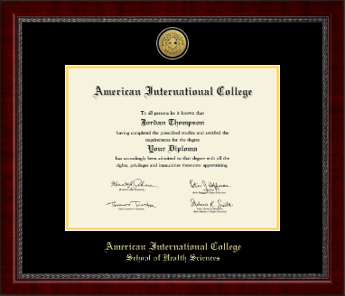 American International College diploma frame - Gold Engraved Medallion Diploma Frame in Sutton