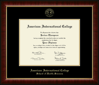 American International College diploma frame - Gold Embossed Diploma Frame in Murano