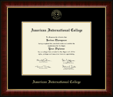 American International College diploma frame - Gold Embossed Diploma Frame in Murano
