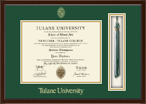 Tulane University diploma frame - Tassel & Cord Diploma Frame in Delta