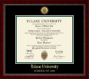 Tulane University diploma frame - Gold Engraved Medallion Diploma Frame in Sutton
