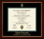 Tulane University diploma frame - Gold Embossed Diploma Frame in Murano