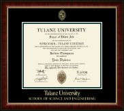 Tulane University diploma frame - Gold Embossed Diploma Frame in Murano