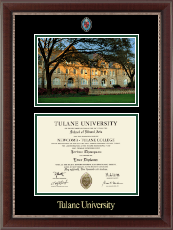 Tulane University diploma frame - Campus Scene Masterpiece Medallion Diploma Frame in Chateau