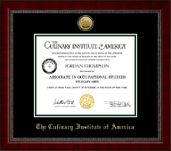 Culinary Institute of America diploma frame - Gold Engraved Medallion Diploma Frame in Sutton