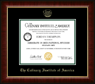 Culinary Institute of America Gold Embossed Diploma Frame in Murano