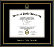 American Public University diploma frame - Gold Embossed Diploma Frame in Onyx Gold